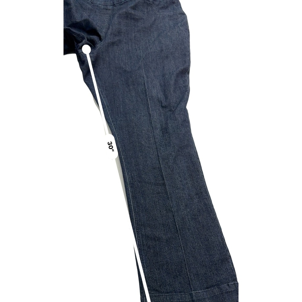 Coldwater Creek Womens Jeans 18W Denim Trouser Blue Stretch Pull On Wide Leg Leg - Picture 8 of 13